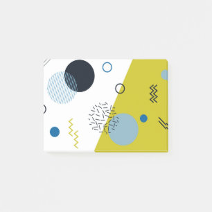 Koel, trendy, modern, Memphis groen blauw geometri Post-it® Notes