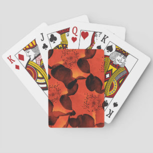 Koel, trendy, unieke digitale kunst van het bloemp pokerkaarten