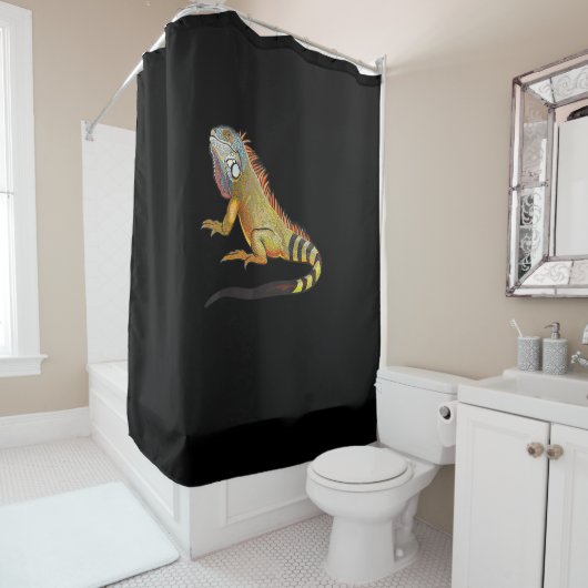 Koel Tropisch Iguana Lizard, Pet Gift Douchegordijn (In situ)