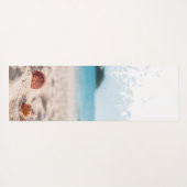 Koel tropisch strand, zand zeeschelpen yogamat (Achterkant (horizontaal))