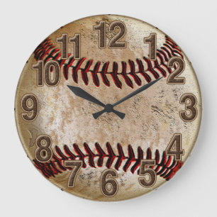Koel uitziende steen Vintage honkbal klok voor hem
