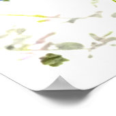 Koel, uniek modern romantisch bloemontwerp poster (Hoek)