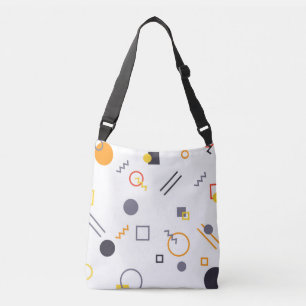 Koel, uniek, trendy, abstracte illustratie in de s crossbody tas