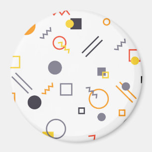 Koel, uniek, trendy, abstracte illustratie in de s magneet