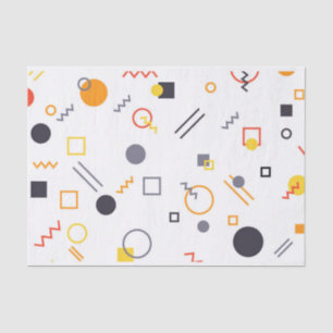 Koel, uniek, trendy, abstracte illustratie in de s tissuepapier