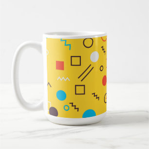 Koel, uniek, trendy, geometrische Memphphis in de Koffiemok