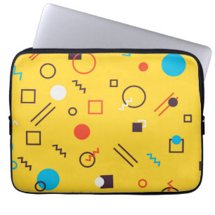 Koel, uniek, trendy, geometrische Memphphis in de Laptop Sleeve