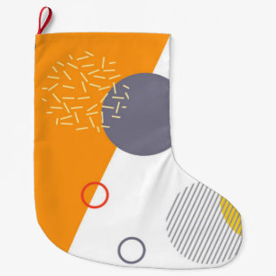 Koel, uniek, trendy, stadgeometrische illustratie grote kerstsok