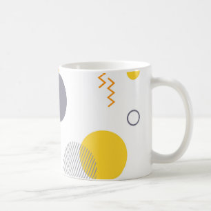 Koel, uniek, trendy, stadgeometrische illustratie koffiemok