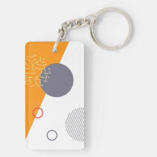 Koel, uniek, trendy, stadgeometrische illustratie sleutelhanger