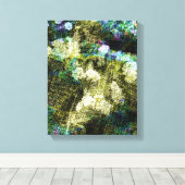 Koel, unieke, trendy digitale kunst van het bloemp canvas afdruk (Insitu (Houten vloer))