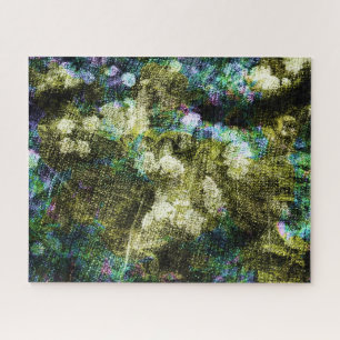 Koel, unieke, trendy digitale kunst van het bloemp legpuzzel