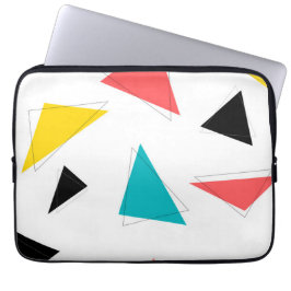 Koel, unieke, trendy, kleurrijke driehoeken in de  laptop sleeve