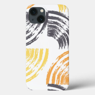 Koel, unieke, trendy, kleurrijke penseelstreken in iPhone 13 hoesje