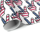 Koel US Victory Sign. Cadeaupapier (Rol Hoek)