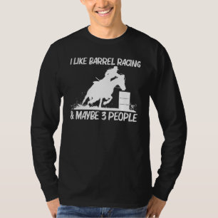 Koel vat racekunst voor mannen vrouwen paardrijden t-shirt