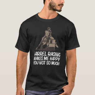Koel vat racen voor mannen vrouwen renner cowgirl t-shirt