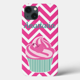Koel, verbluffend, roze koekjes met jouw naam iPhone 13 hoesje