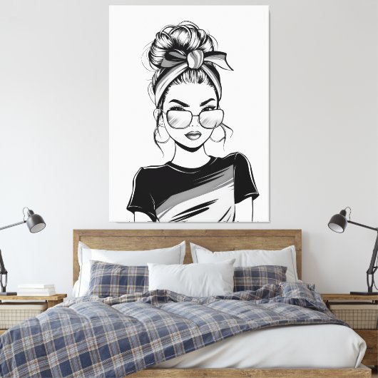 koel vertrouwen canvas afdruk (Insitu (Slaapkamer))