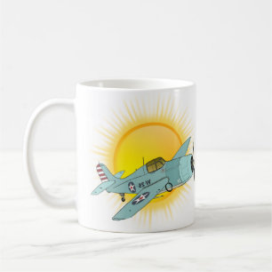 Koel  vliegtuig zonneschijn koffiemok