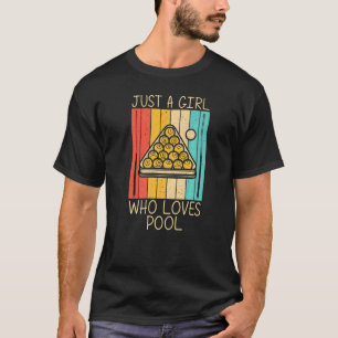 Koel voor meisjes Kind Snooker Billiards 8 bar T-shirt