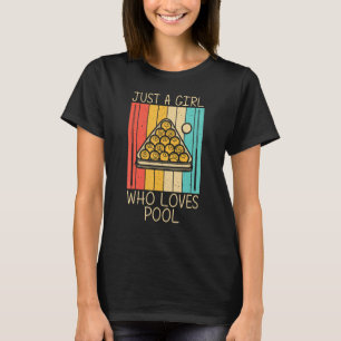Koel voor meisjes Kind Snooker Billiards 8 bar T-shirt
