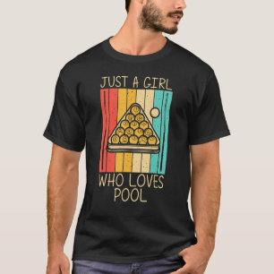 Koel voor meisjes Kind Snooker Billiards 8 bar T-shirt