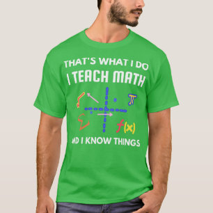 Koel voor Wiskunde leraren dat wat ik doe ik leer T-shirt