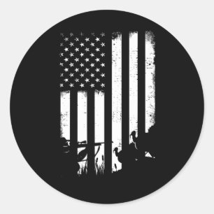 Koel  VS-vlag Turkije jaagd Ronde Sticker
