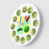 Koel waar ik van Pickleball Clock hou Grote Klok (Hoek)