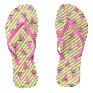 Koel Watermeloen en geel zomerpatroon Teenslippers