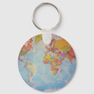 Koel Wereldkaart Sleutelhanger
