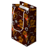 Koel Western cowboypatroon getild Klein Cadeauzakje (Achterkant Gekanteld)
