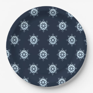 Koel Winter IJzig Blauw Kristal Glitter Sneeuwvlok Papieren Bordje