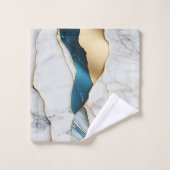 Koel wit turquoise marmeren steen goud bad handdoek (Wasdoekje)