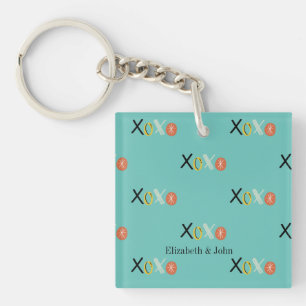 Koel "XOXO" Hartjes Valentijnsdag Mintgroen Sleutelhanger