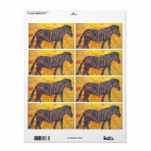 Koel Zebra Etiket (Full Sheet)