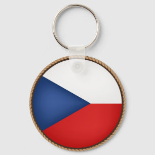Koel zegel van de vlag van Tsjechië Sleutelhanger