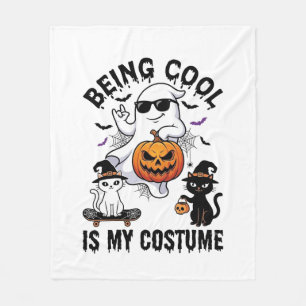 Koel zijn is kostuum Halloween Geest Pompoen Kat_ Fleece Deken