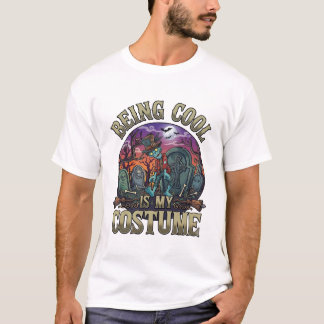 Koel zijn is kostuum Halloween Zombie Kerkhof_1 T-shirt