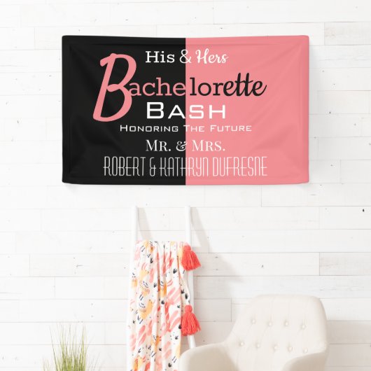Koel Zijne & Hers Combo Bachelor/ette Persoonlijk Spandoek (Insitu)