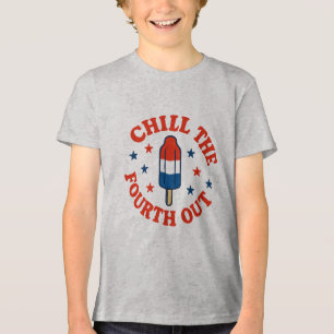Koel zomer ijslolly viering ontwerp Tri-Blend shirt