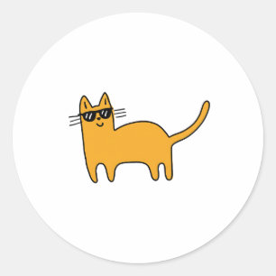 Koel Zonnebril Kat Ronde Sticker