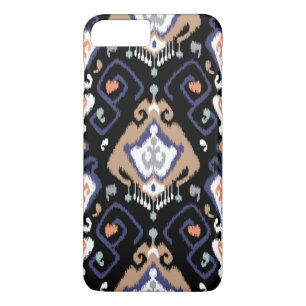 Koel zwart beige grijs ikat stam patronen iPhone 8 plus / 7 plus hoesje