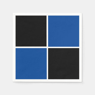 Koel zwart-blauw vierkant drankenafval servet