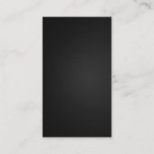 Koel zwart en zilver - staalmetalen blik visitekaartje (Achterkant)