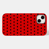 Koel zwart hart op opvallend rood Case-Mate iPhone case (Achterkant (horizontaal))