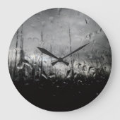 Koel zwarte en witte waterdruppels grote klok (Voorkant)