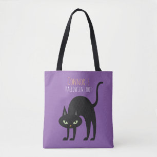 Koel zwarte kat Kinder Trick or treat Draagtas