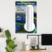 Koel zwemmen voor je doelen poster (Thuiskantoor)